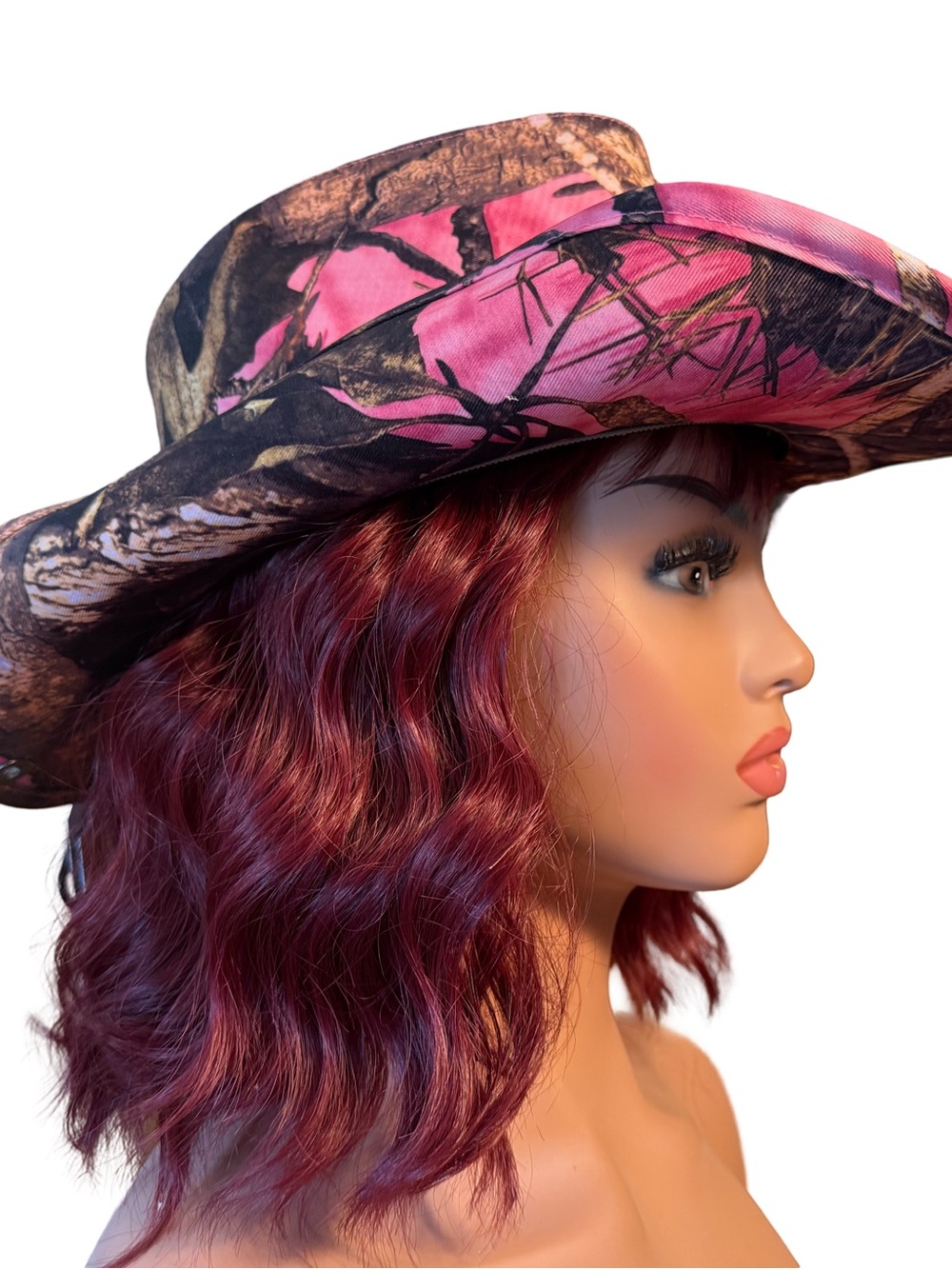 Mossy Oak Peter Grimm NWT Coastal Cowgirl Pink Camouflage Cowboy Hat One Size - Picture 2 of 10